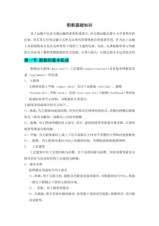 船舶基础知识