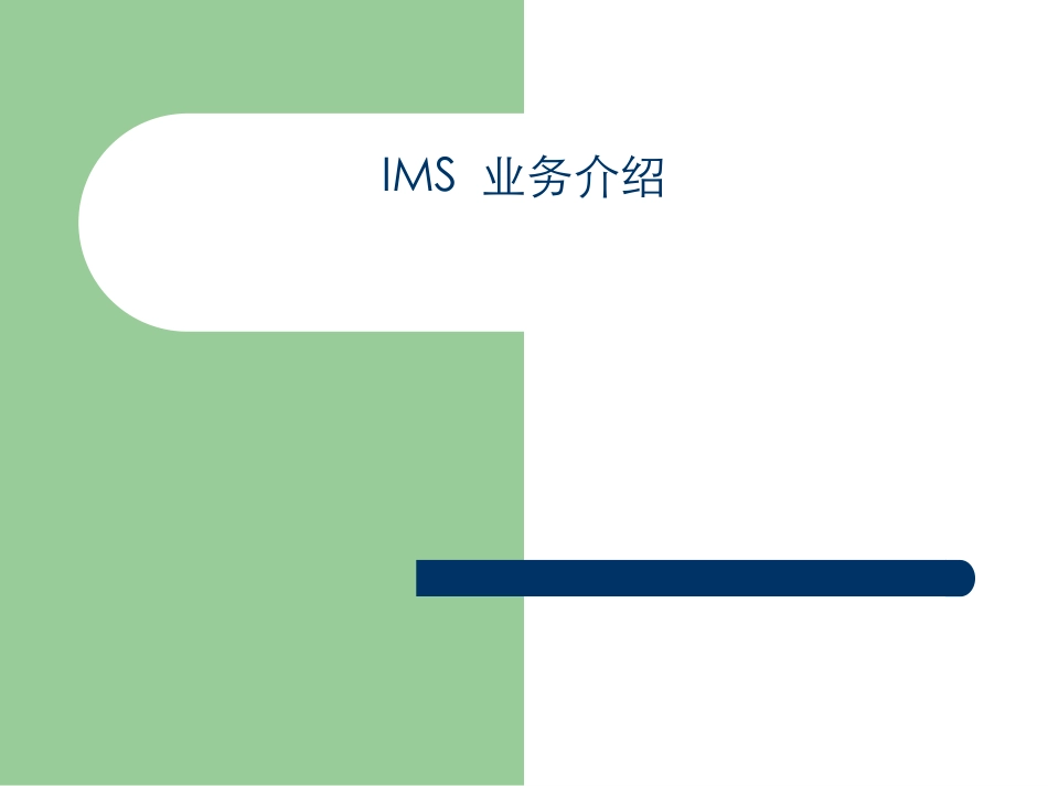 IMS_业务介绍_第1页