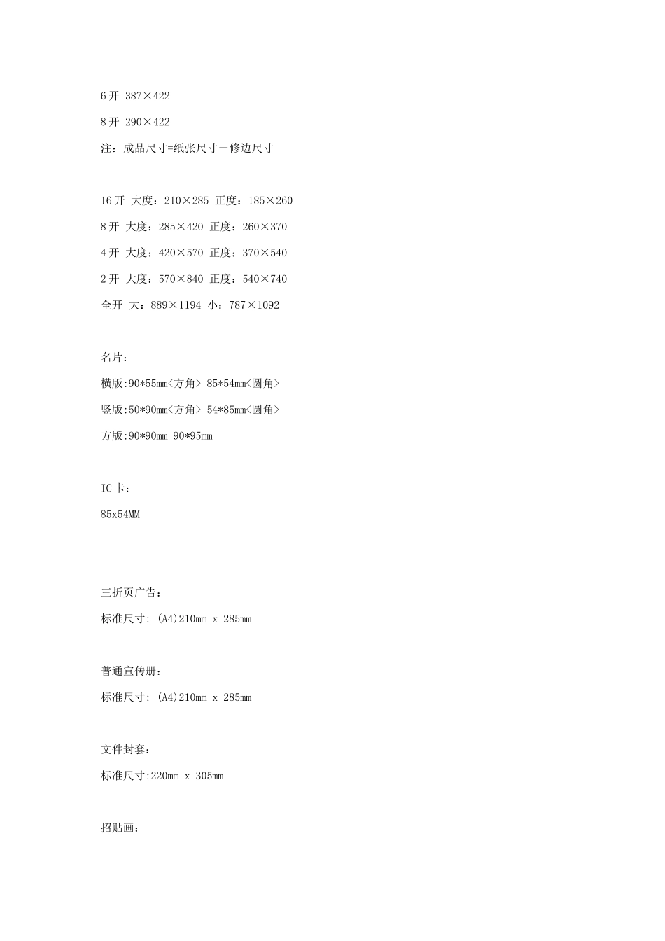 常用图书尺寸_第3页