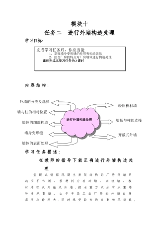 单层厂房外墙构造处理