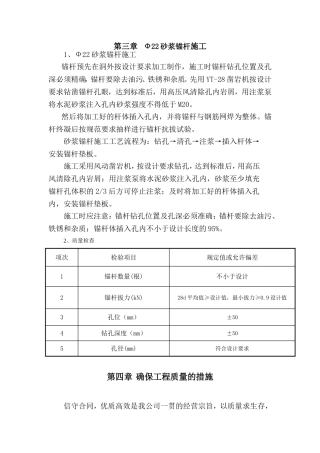 Ф22砂浆锚杆