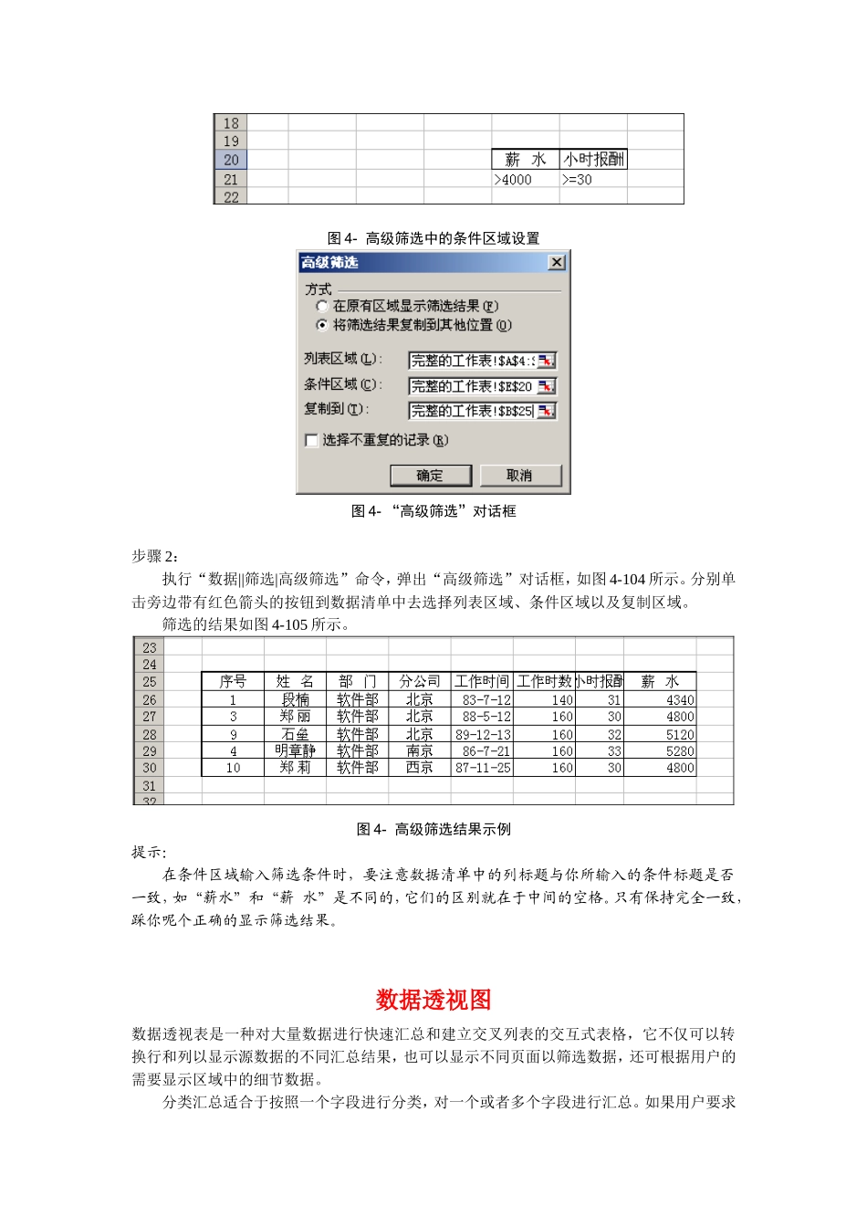 Excel数据筛选和透视处理方法_第2页