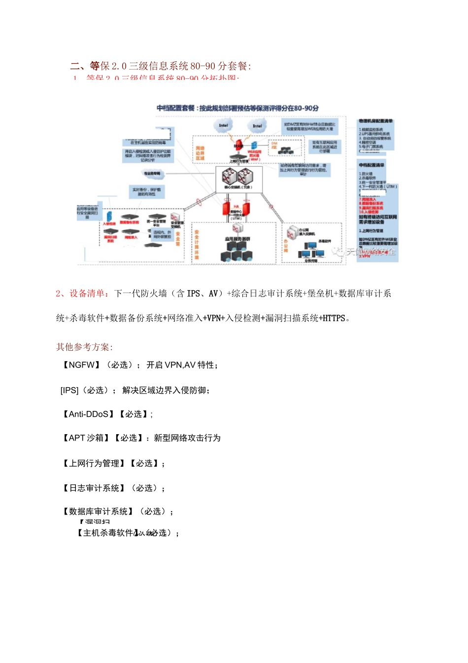 等保2.0 三级 拓扑图+设备套餐+详解_第3页