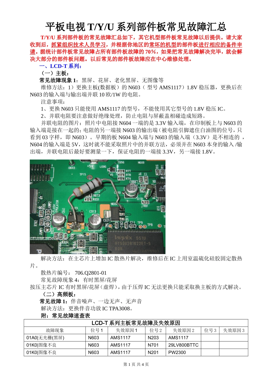 部件板常见故障汇总_第1页