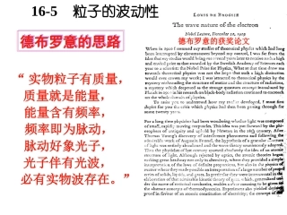 德布罗意波与测不准关系
