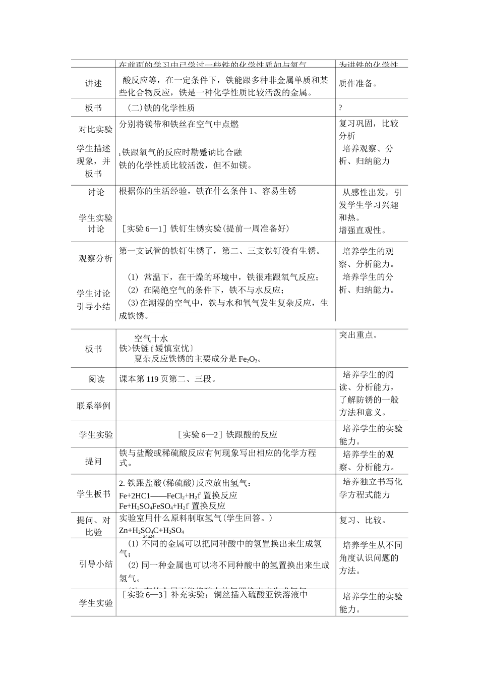 铁的性质教案_第2页