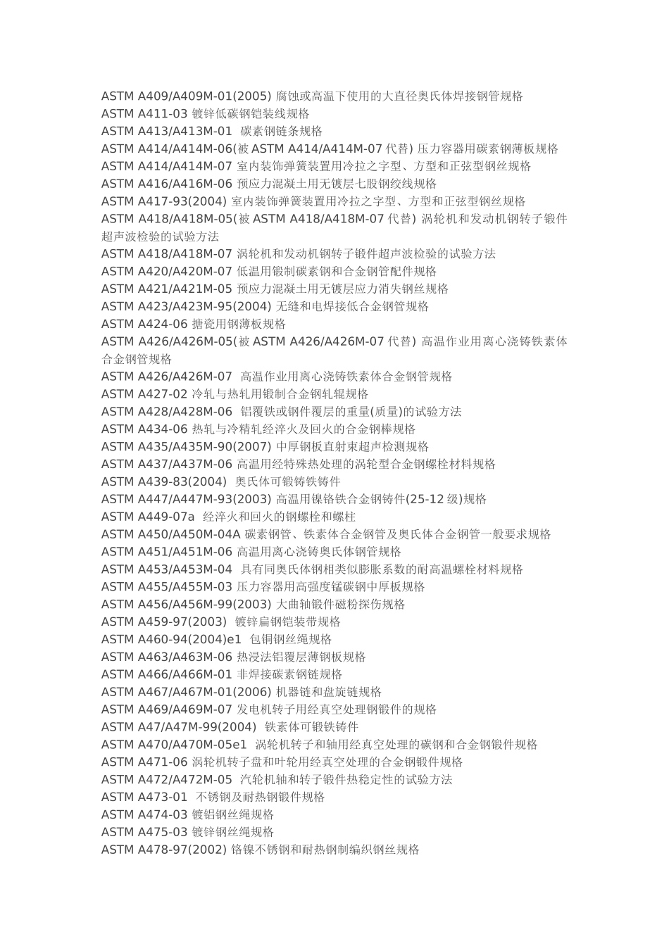 ASTM A材质规格对照表_第3页