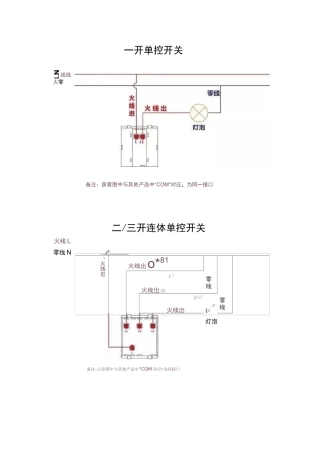 开关接线示意图