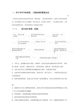 变更签证洽商管理办法