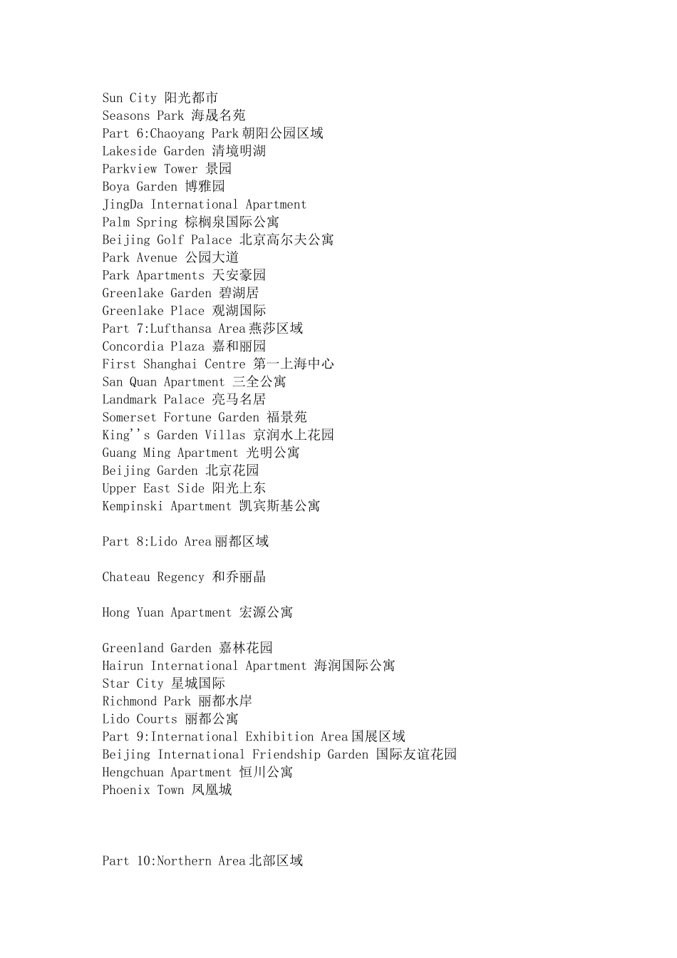 北京区域中英文对照_第2页