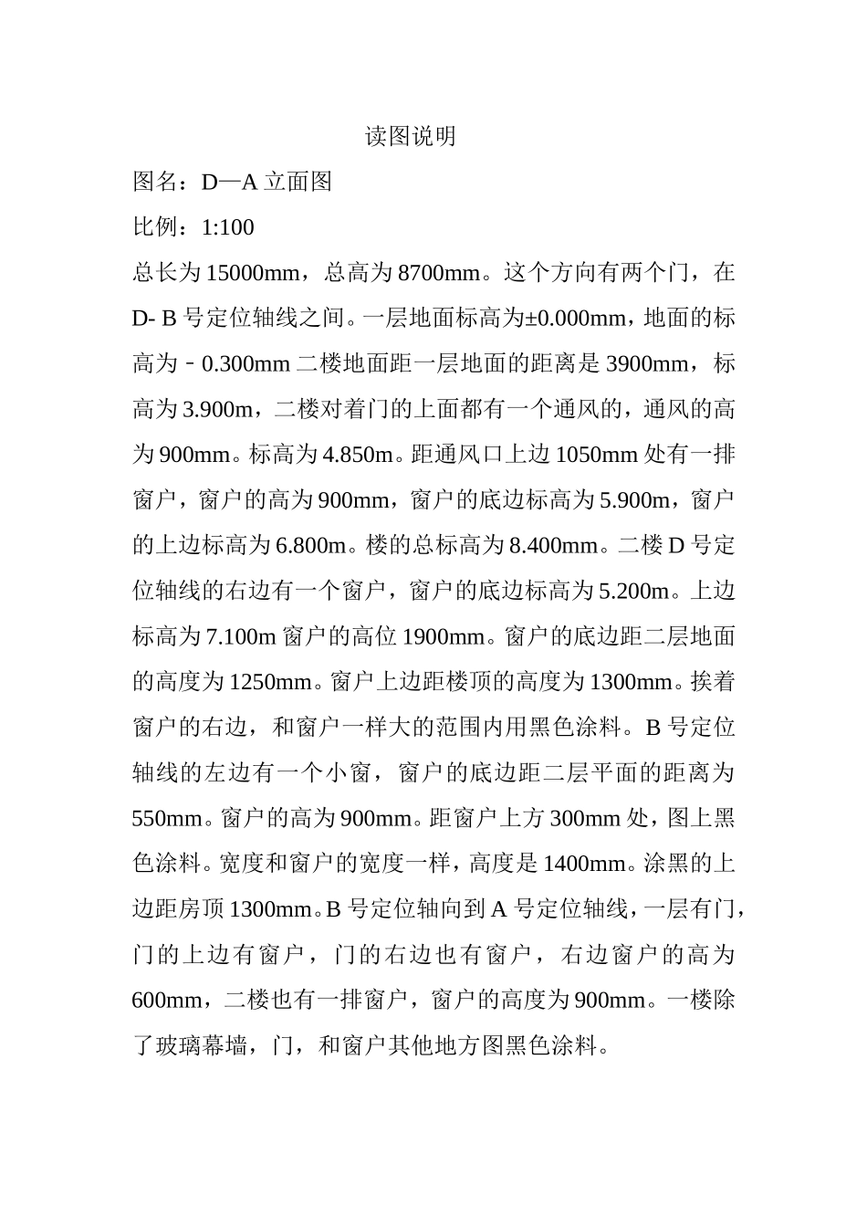 D-A系列立面图,读图说明_第1页