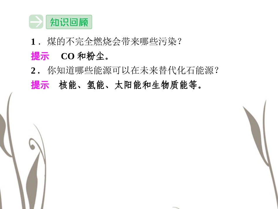 【创新设计】2014高考化学一轮复习 (基础探究+精要解读+实验探究) 1-2 燃烧热 能源课件 新人教版选修4_第2页