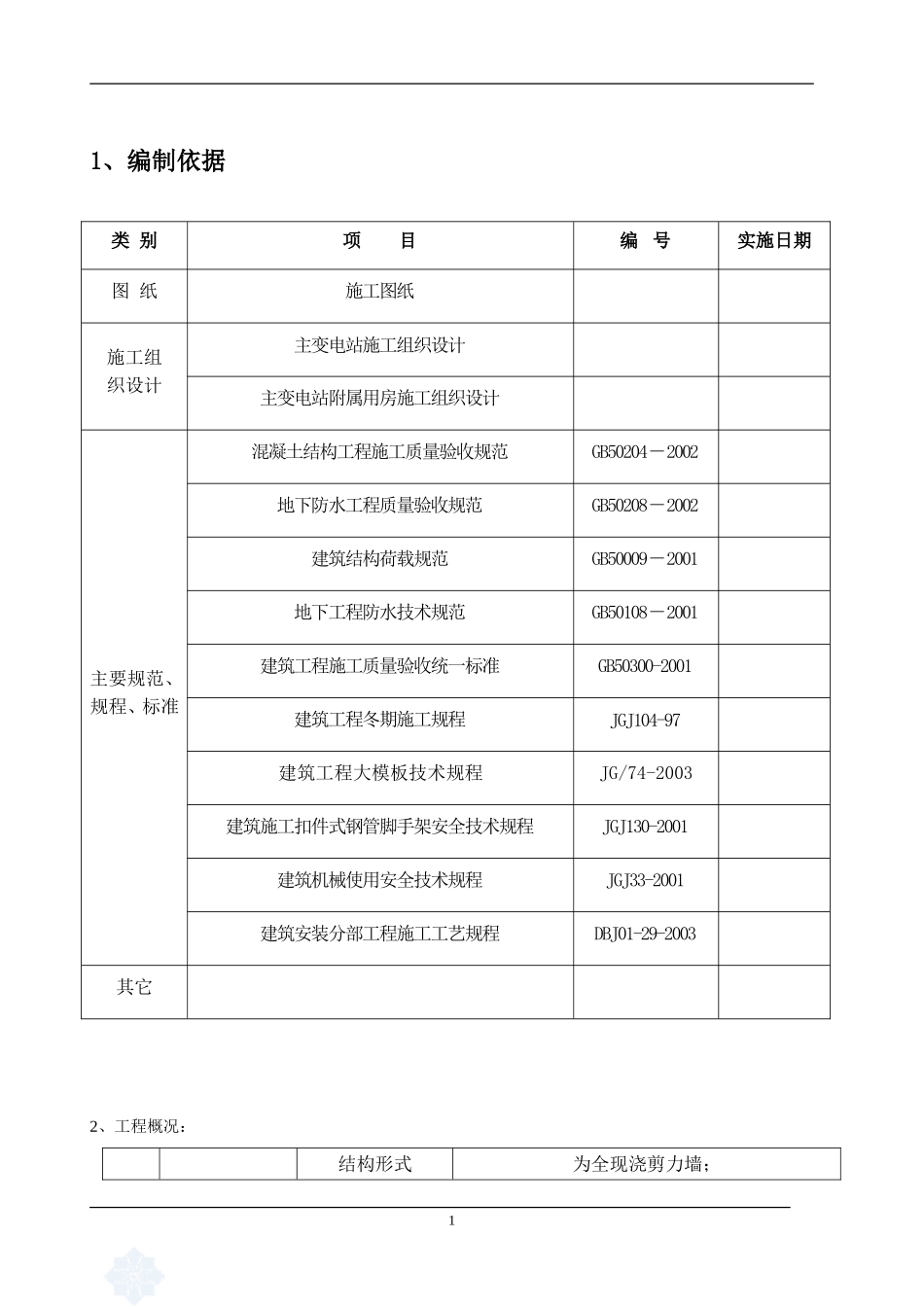 地下室现浇剪力墙结构工程模板施工方案_第1页