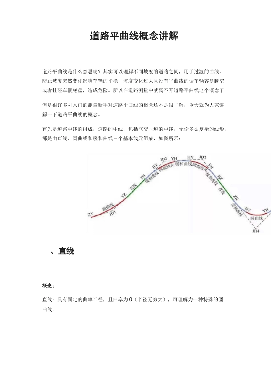道路平曲线概念讲解_第1页