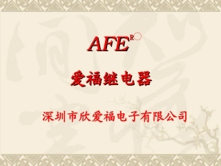 爱福继电器公司简介
