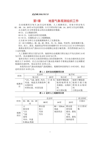地面气象观测规