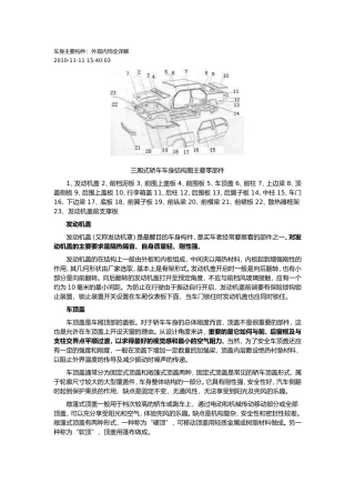 车身主要构件：外观内饰全详解