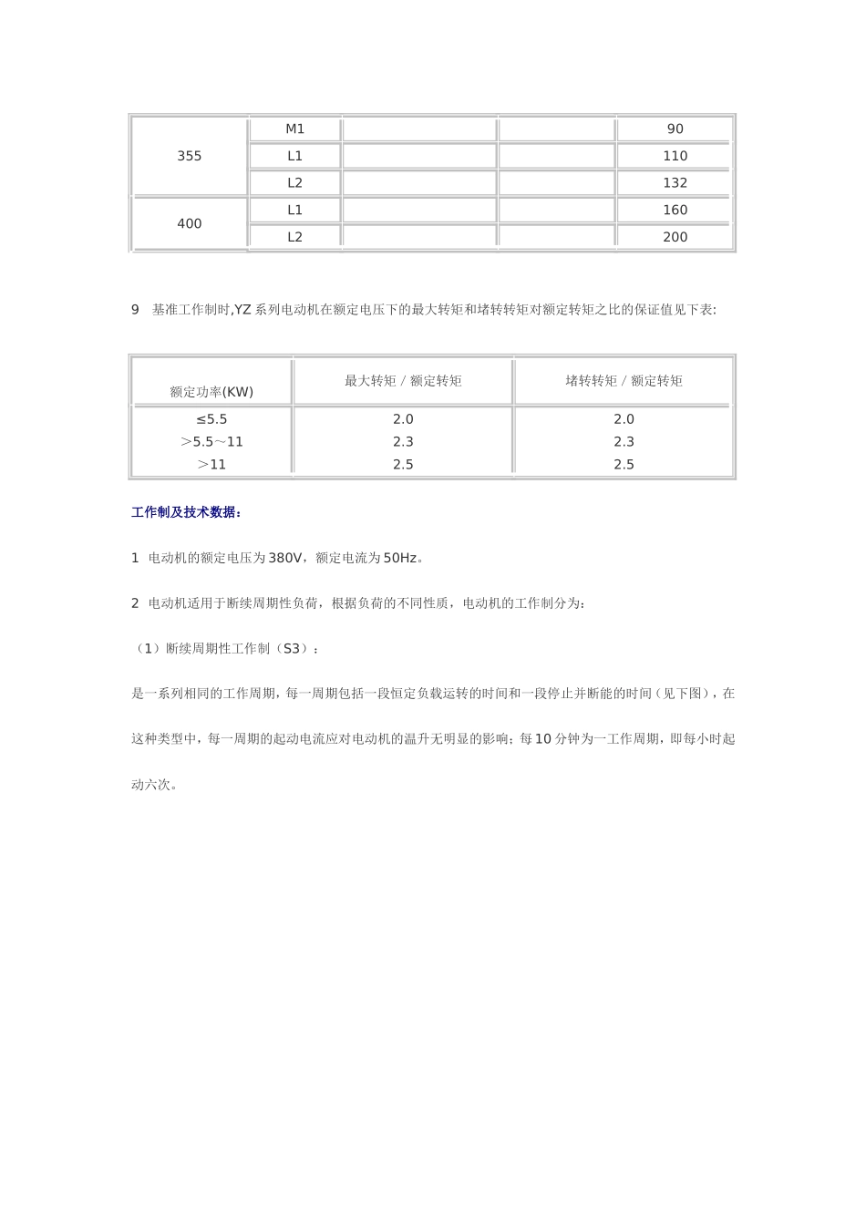 YZR系列起重及冶金用三相异步电动机_第3页