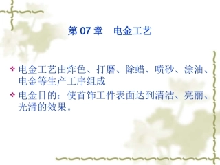 第07章 电金工艺