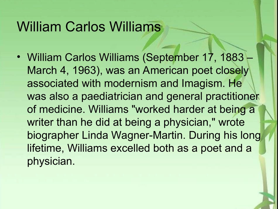 PPT——William Carlos Williams_第3页