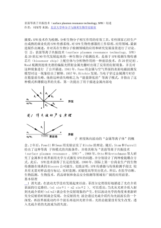 表面等离子共振技术SPR综述