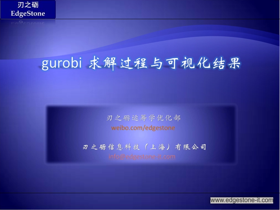 gurobi (数学规划优化引擎) 求解过程与可视化结果_第1页
