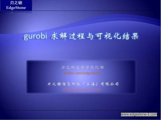 gurobi (数学规划优化引擎) 求解过程与可视化结果