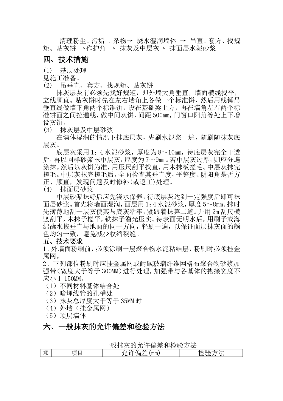 厂房内外墙粉刷技术交底_第2页