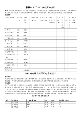 毕业设计题目要求及初始资料