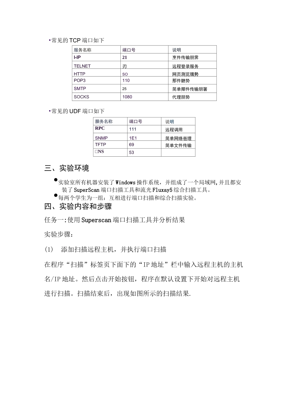 网络扫描及安全评估实验报告_第2页