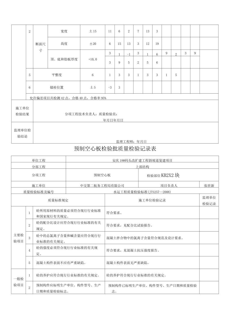 预制空心板检验批质量检验记录表 _第3页