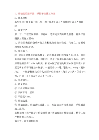 (整理)外墙平涂施工方案