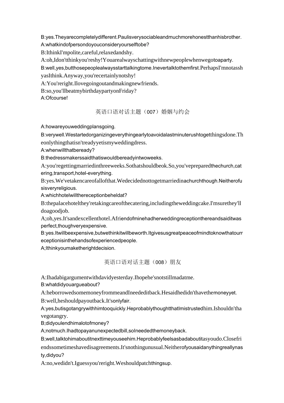 (完整版)英语口语对话主题20个_第3页