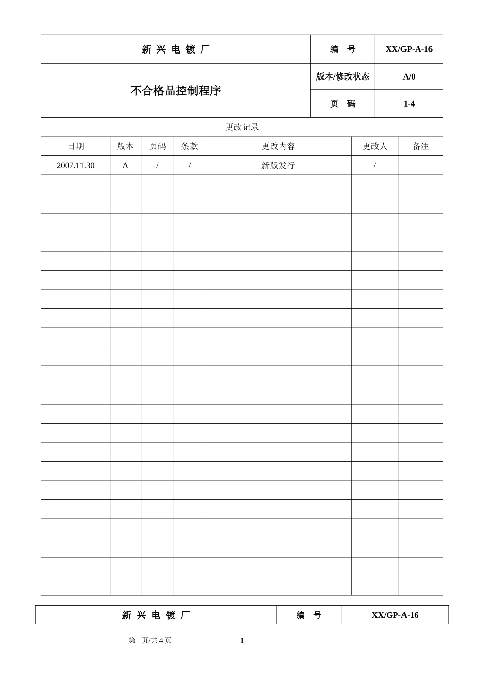不合格品控制程序(电镀)_第2页