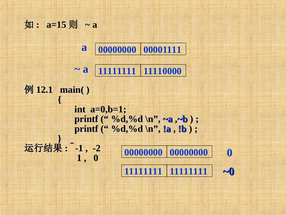 C语言程序设计第12章(位运算)_第3页
