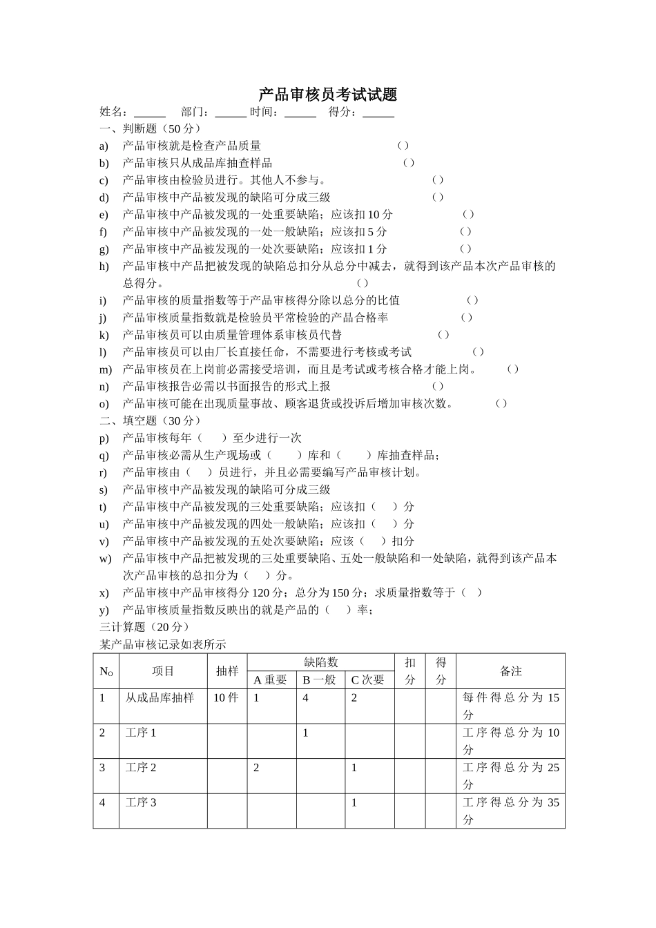 产品审核员考试试题_第1页