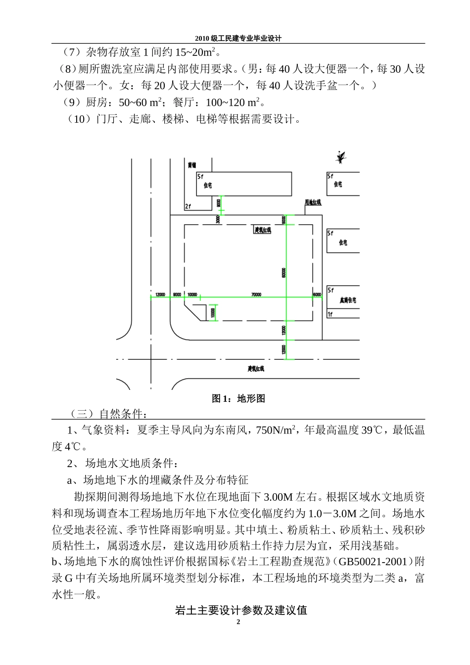 毕业设计任务书(多层办公楼)_第3页