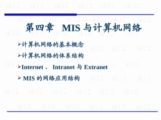 第4章  MIS与计算机网络