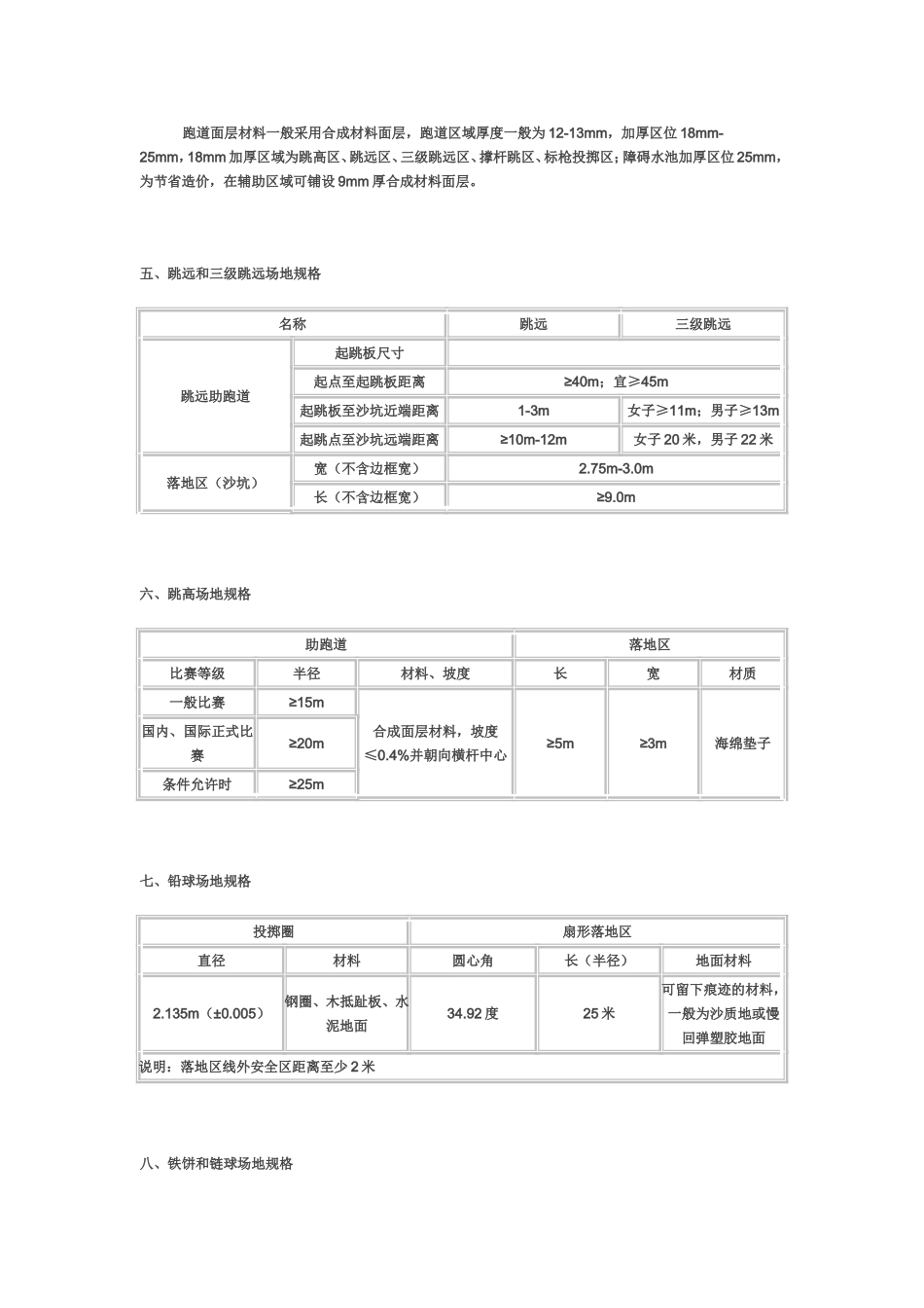 标准塑胶跑道田径运动场地数据_第3页