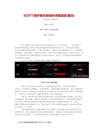 SCOTT碳纤维车架制作详细流程(图文)