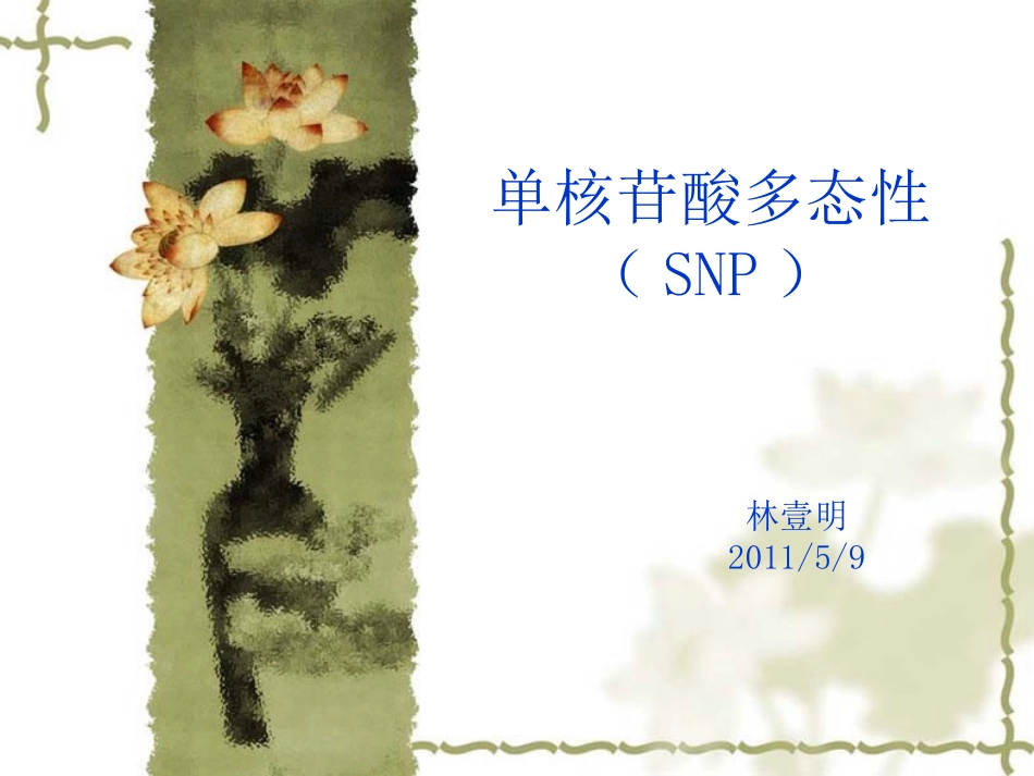 SNP 检测方法_第1页