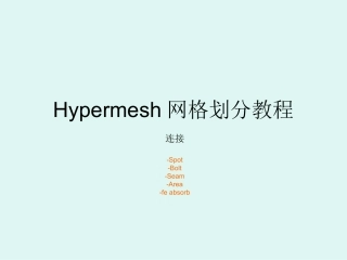 Hypermesh建立连接