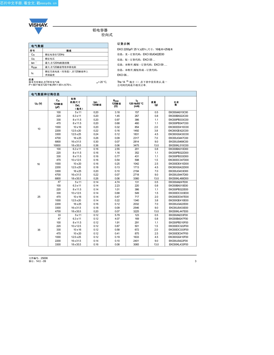 EKO00GE222N00中文资料(vishay)中文数据手册「EasyDatasheet - 矽搜」_第3页