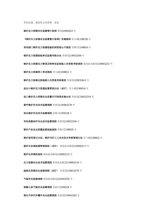 常用压力容器国家标准