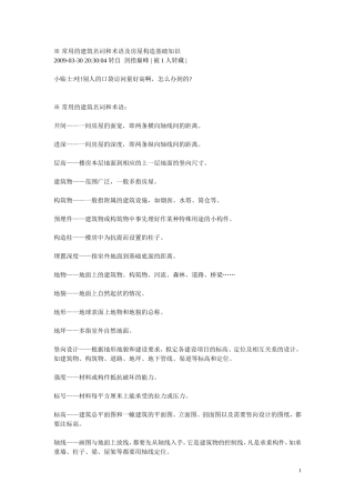 常用的建筑名词和术语及房屋构造基础知识 (1)
