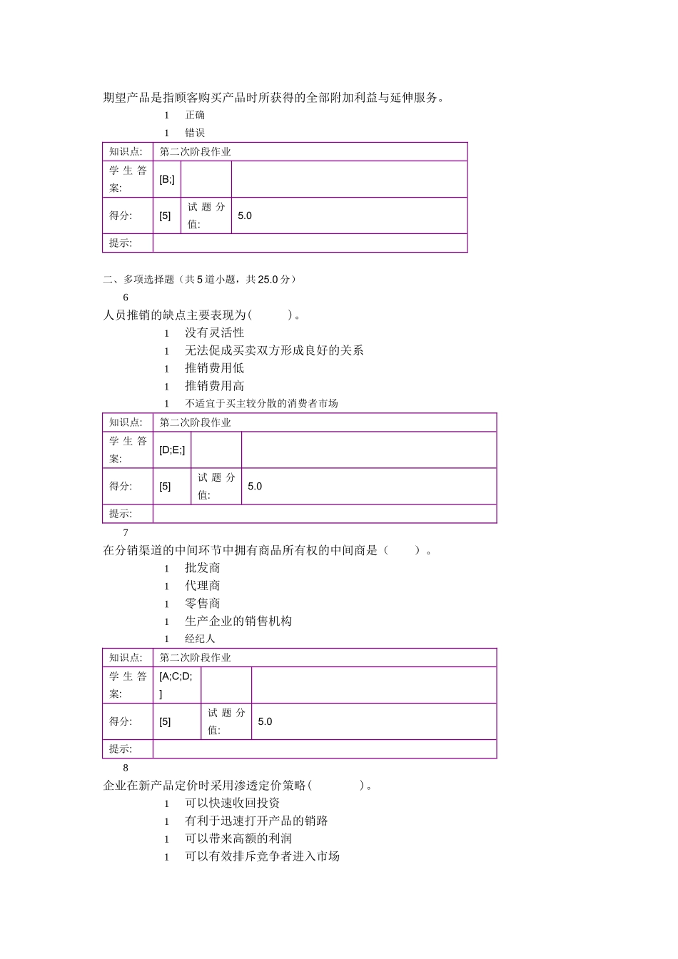 北邮市场营销基础阶梯作业二_第2页