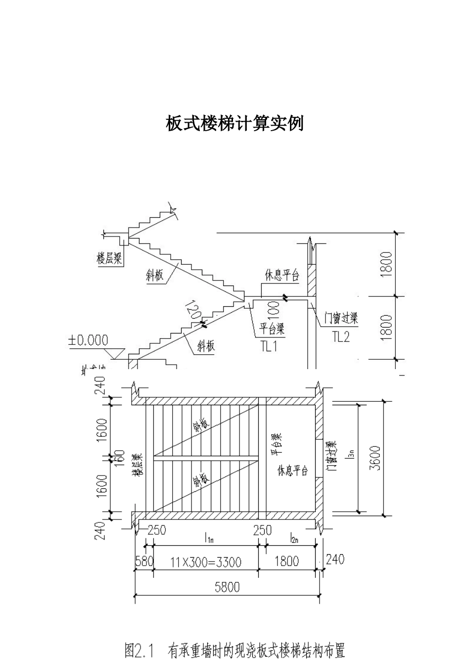 板式楼梯计算实例_第1页