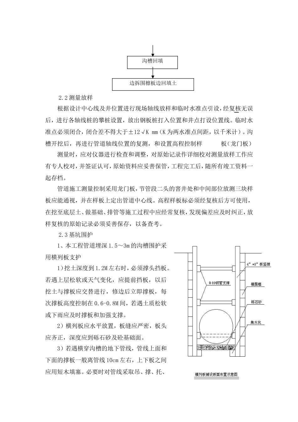 泵站进水管开槽埋管施工方案_第2页