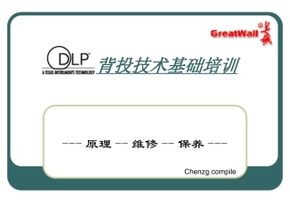 DLP背投技术资料