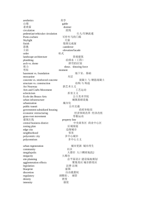城规专英词语中英文版(常见)